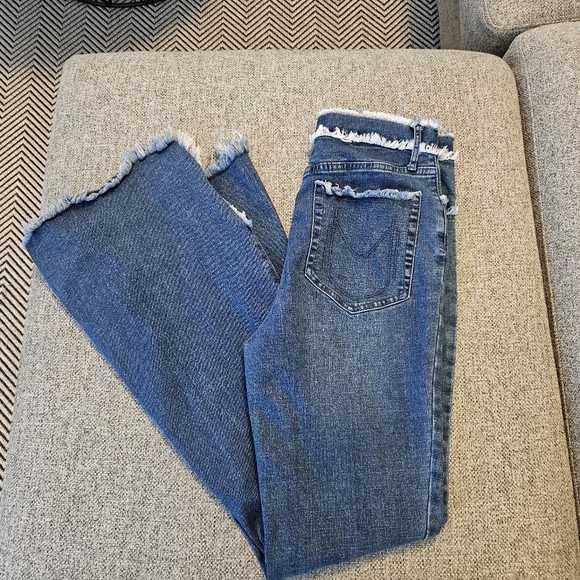 Show Me Your Mumu Lakefront Austin Distressed Raw Edges Boho Flare Jeans 30 - Picture 10 of 10